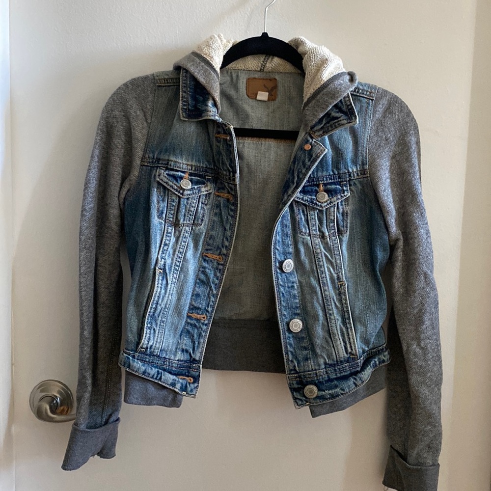 Hoodie denim jacket